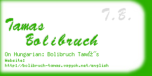 tamas bolibruch business card